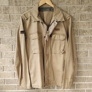 Military German Allied Forces Men's Tan Fatigue Jacket